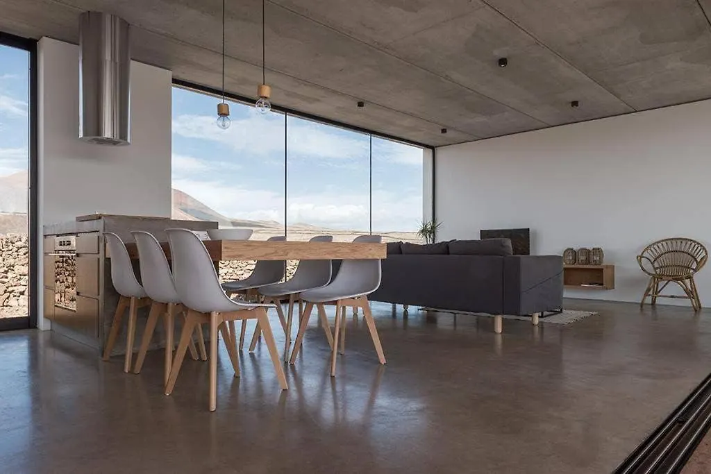 Minimalist House With Volcano View & Heated Pool Villa Lajares Spain